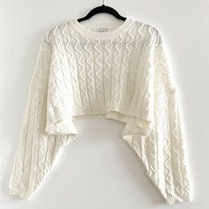 Princess Polly Cable Knit Crop Sweater